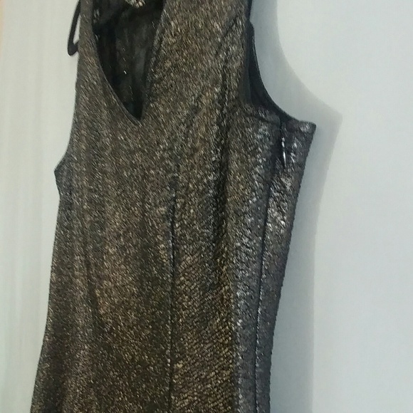 VTG Joseph Ribkoff Metallic Gold Black Dress Gown - Picture 4 of 8